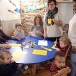 Les petits poussins à la ludothèque.