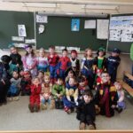 Tous les élèves des classes maternelles de l’école du centre sont venus déguisés pour carnaval.