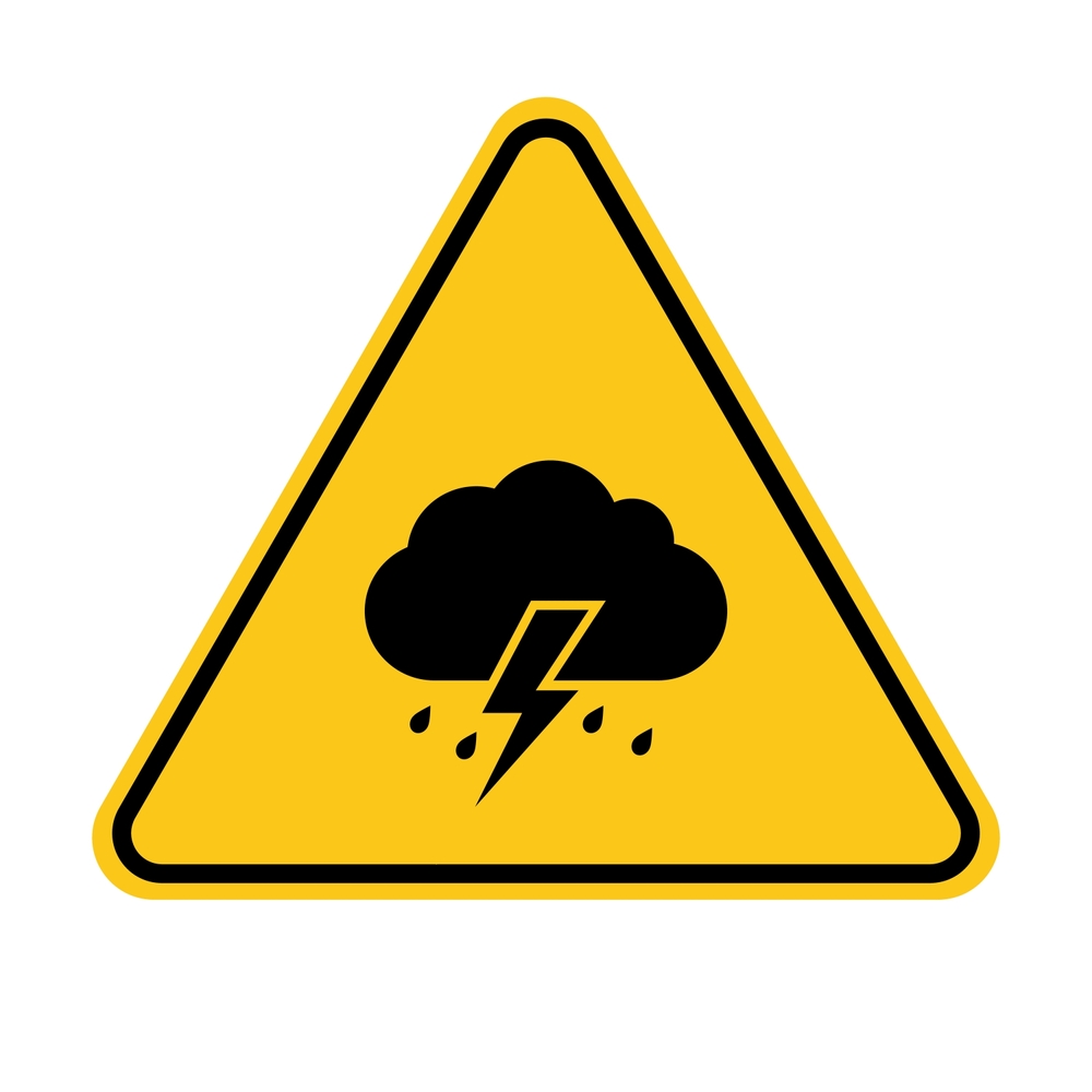 Storm,Sign.,Yellow,Warning,Sign,Of,The,Storm.,Storm,Ahead.