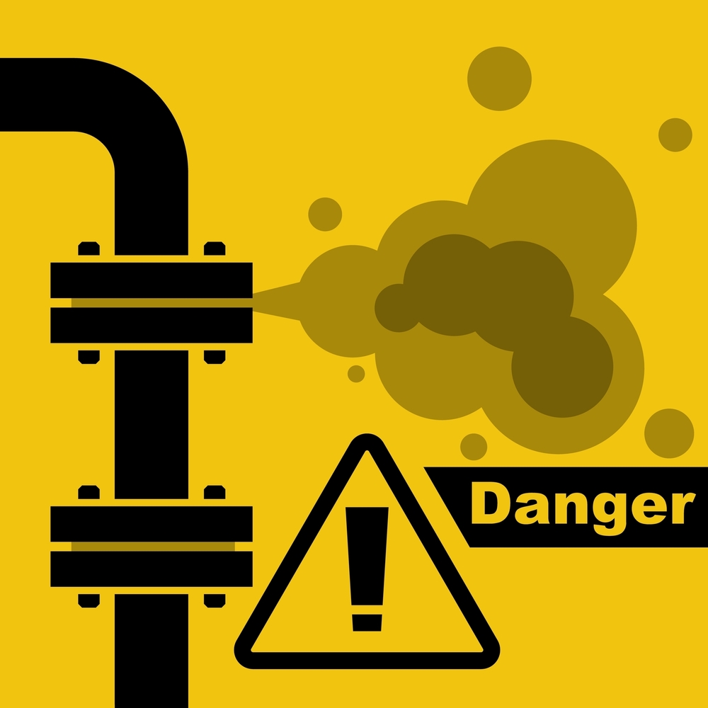 Gas,Leak.,Breakdown,Pipelines.,Danger,Concept.,Warning,Template.,Vector,Illustration