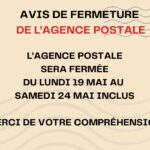 Fermeture agence postale.
