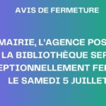 Avis de fermeture.