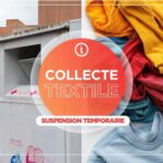 COLLECTE TEXTILE SUSPENDUE.