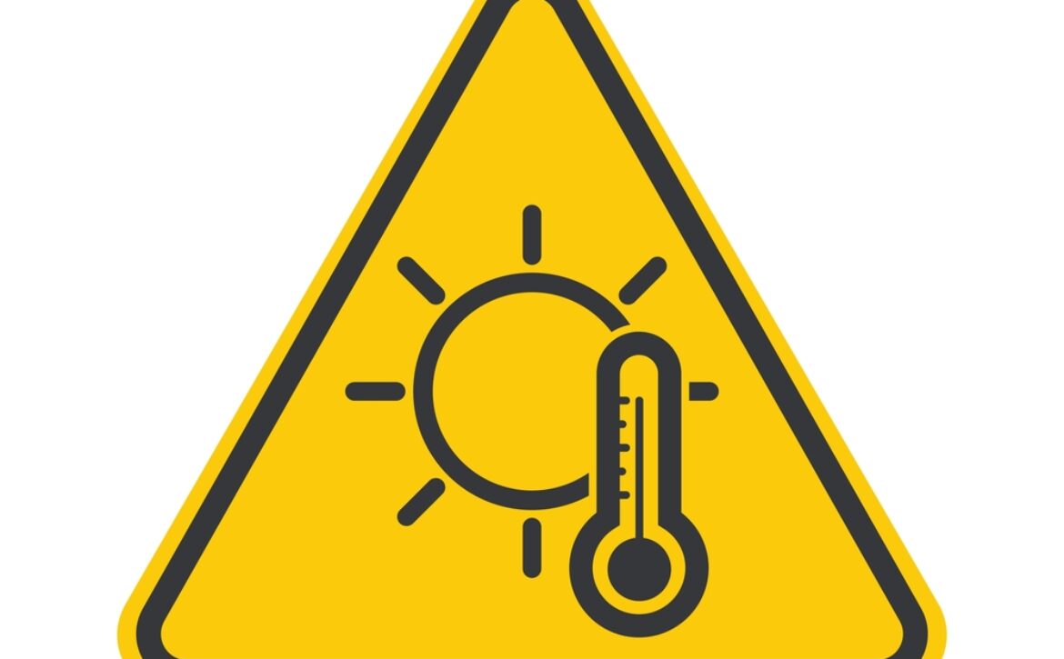 Caution,Label,Indicating,Extreme,Heat,And,Uv,Sunlight,Exposure,,Featuring