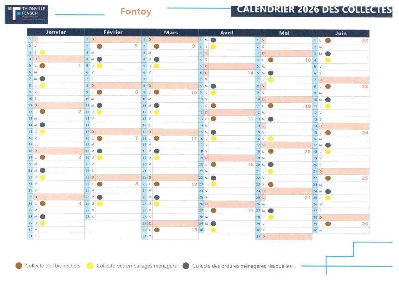 Calendrier - Collectes 2026 (2)